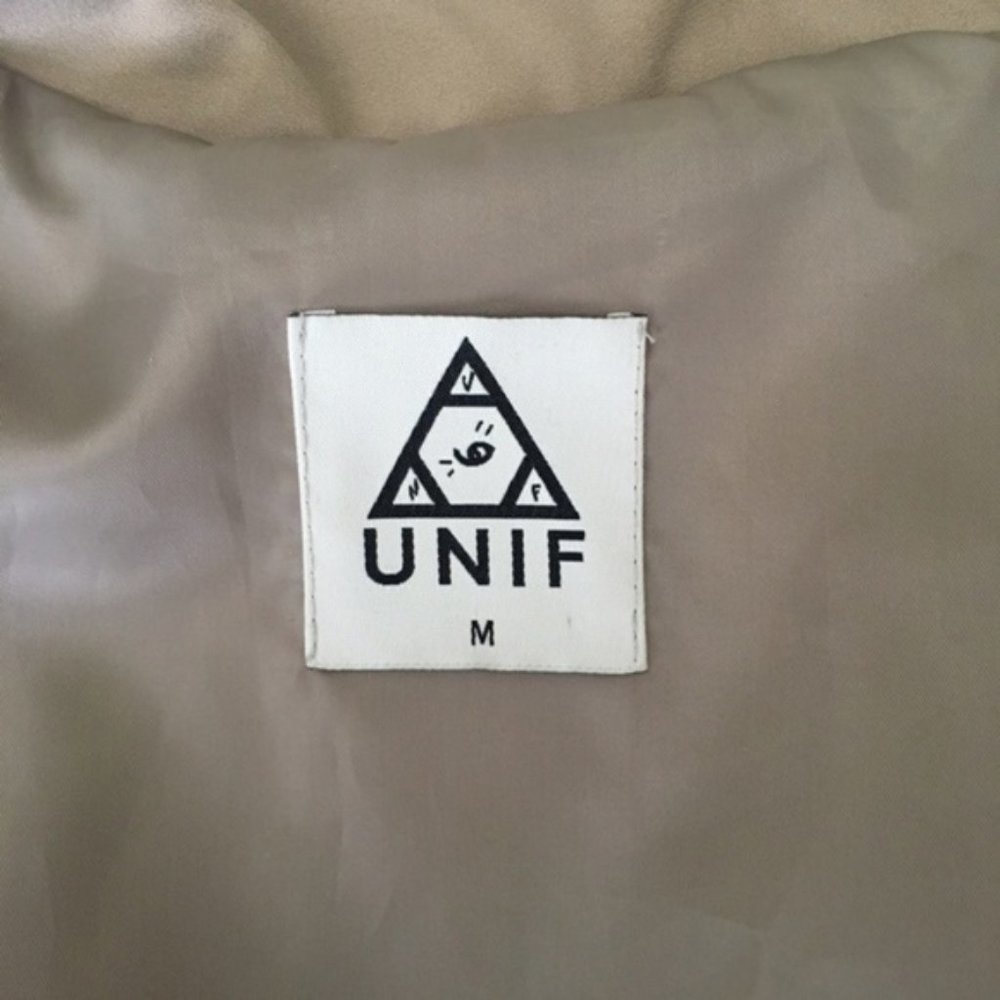 Unif Flasher Asymmetrical Camel Draped Trench Coat - image 3